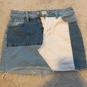 Patchwork PacSun Jean Skirt